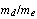 $m_{d}/m_{e}$