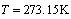 $T=273.15\unit{K}$